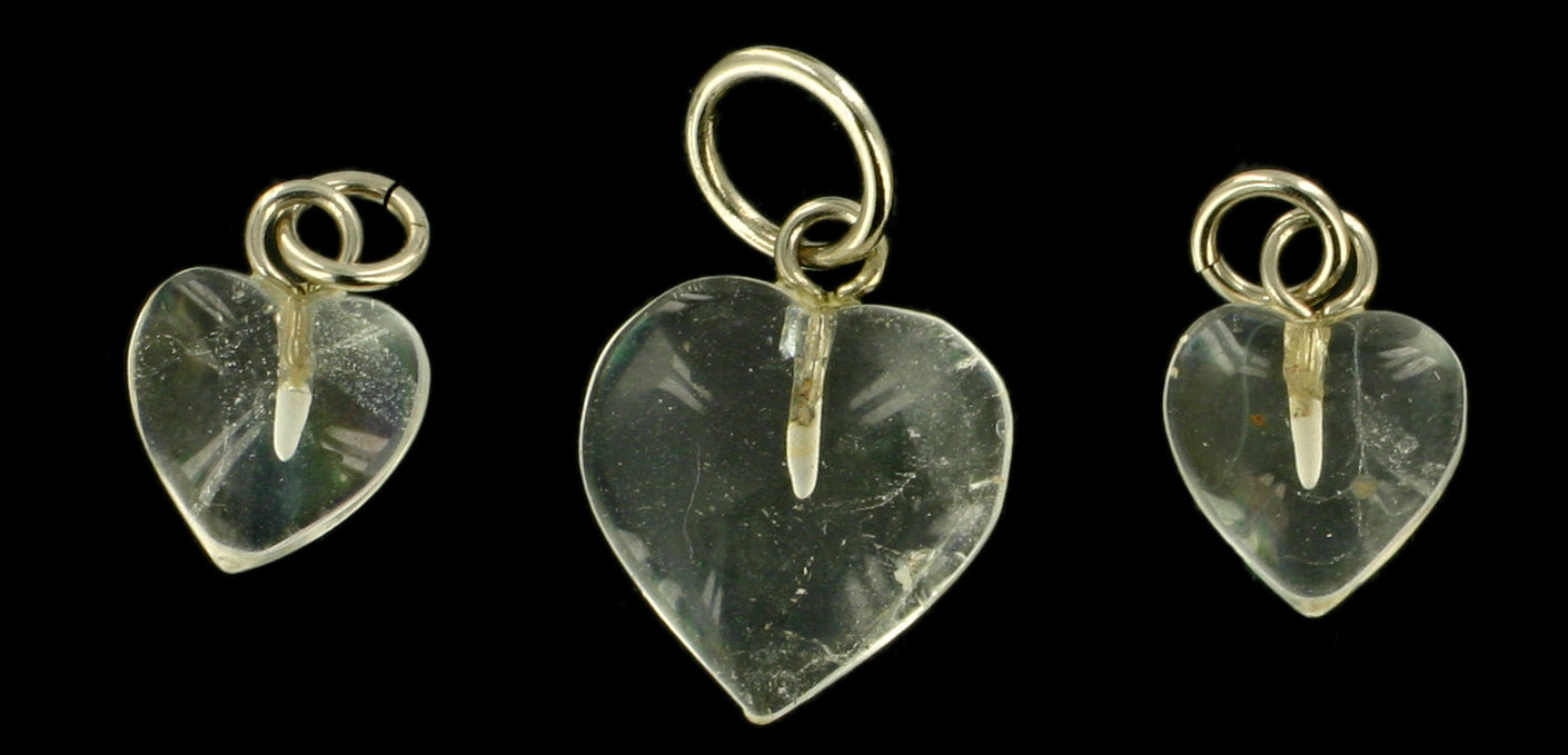 Bergkristall Herzanhänger ca. 0,7 cm