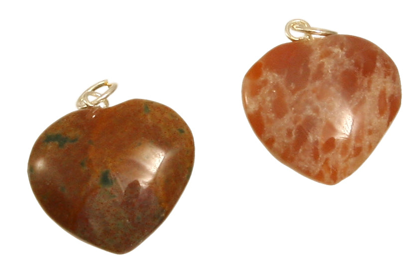 Buntchalcedon Herzanhänger ca. 20 mm