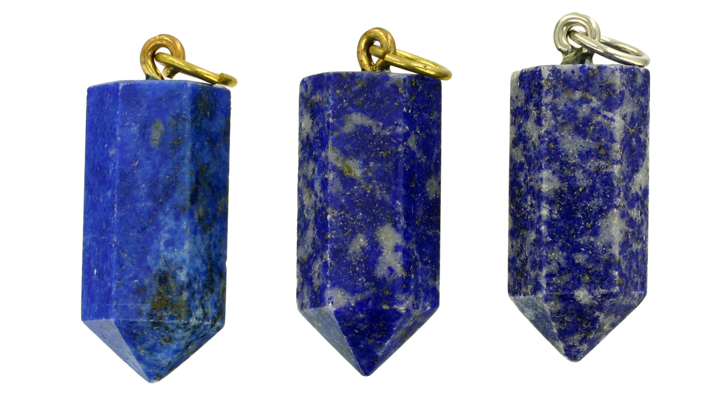 Lapislazuli Anhänger 10 x 25 mm Kristallform