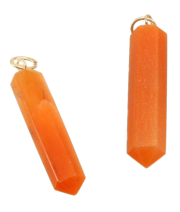 Aventurin-Quarz rot Anhänger Kristallform ca. 8 x 30 mm