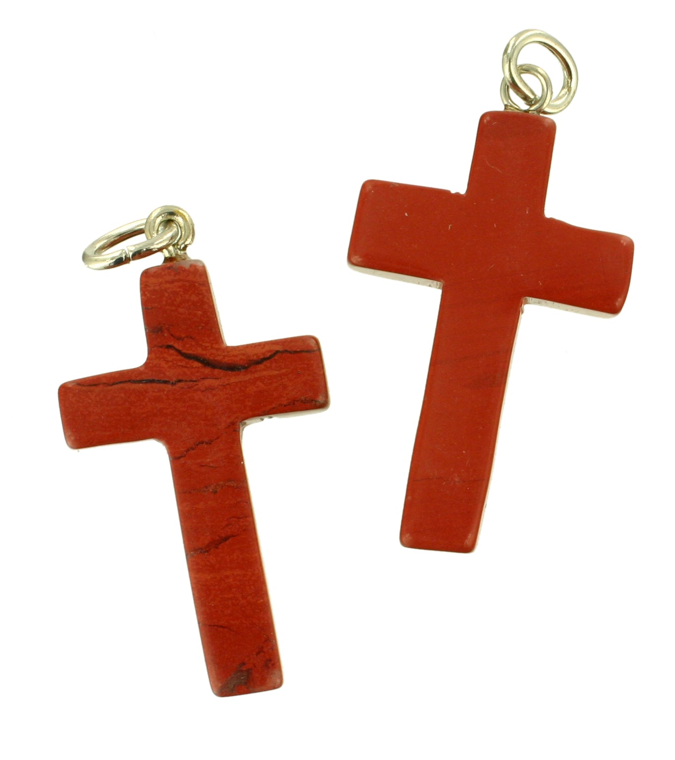 Jaspis rot Kreuz 25 x 18 mm Anhänger