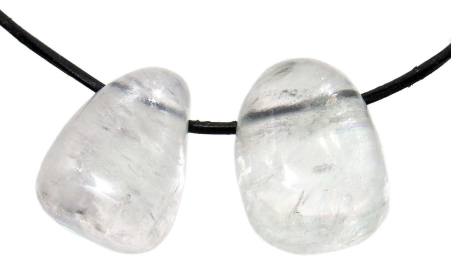 Selenit Tropfen durchbohrt