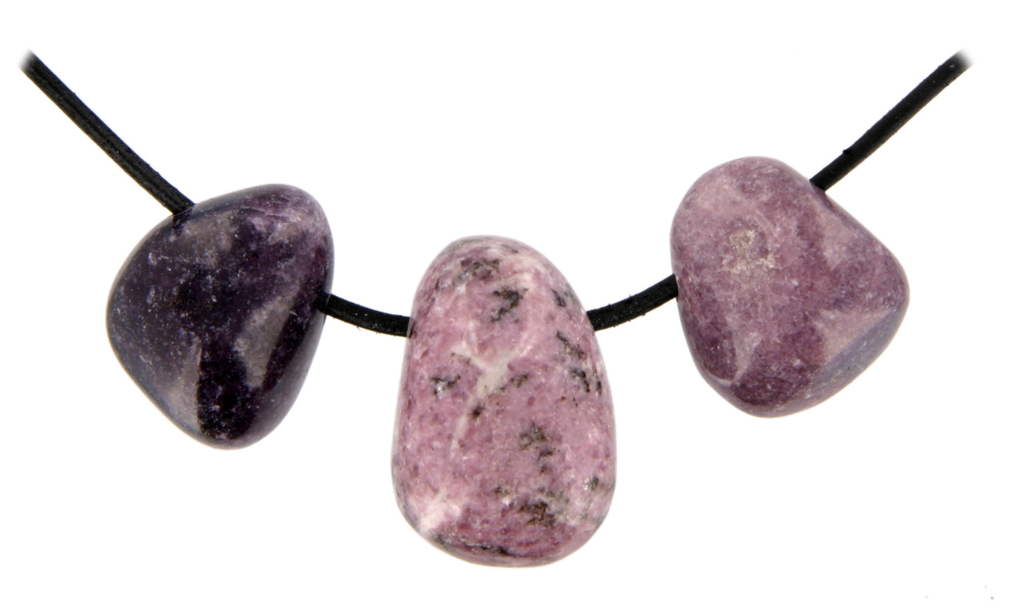 Lepidolith rosa Trommelstein durchbohrt
