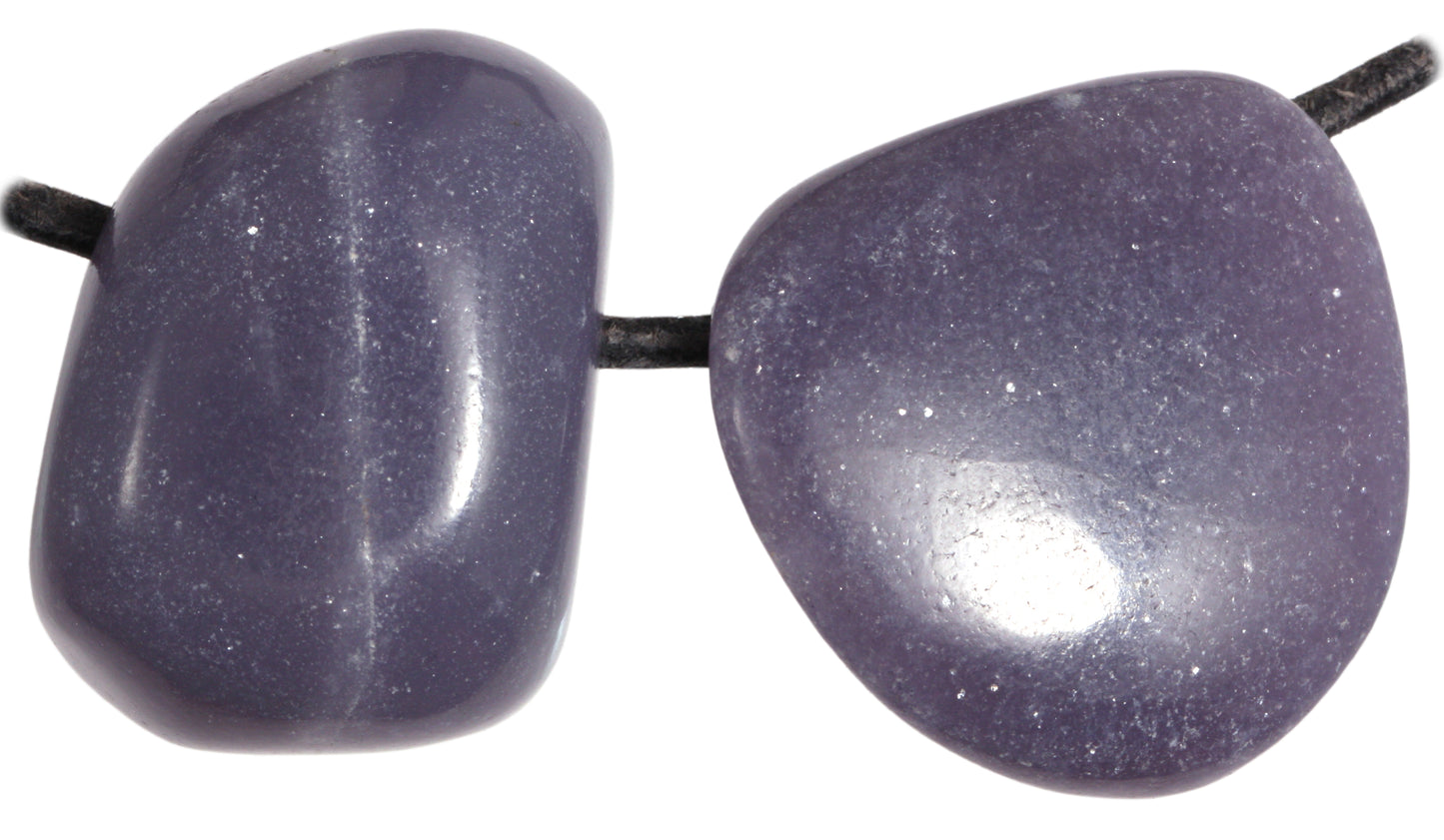 Lepidolith violett Trommelstein durchbohrt