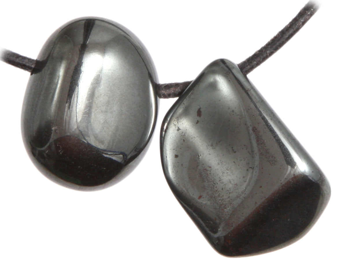 Hämatit-Magnetit Trommelstein durchbohrt