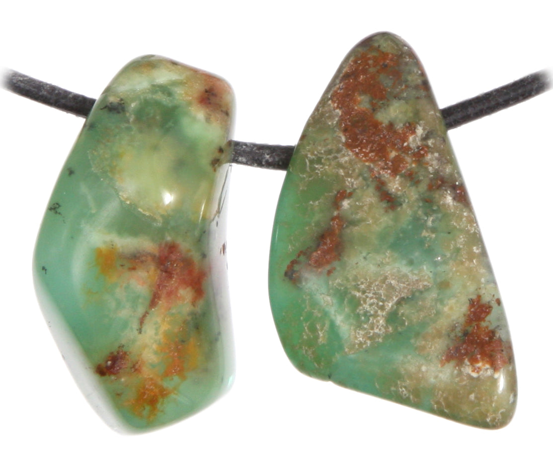 Chrysopras Australien Trommelstein durchbohrt