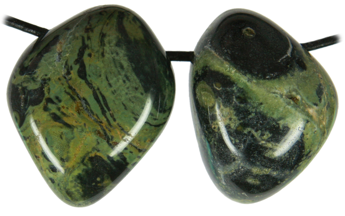 Kambabastein (Rhyolith) Trommelstein durchbohrt
