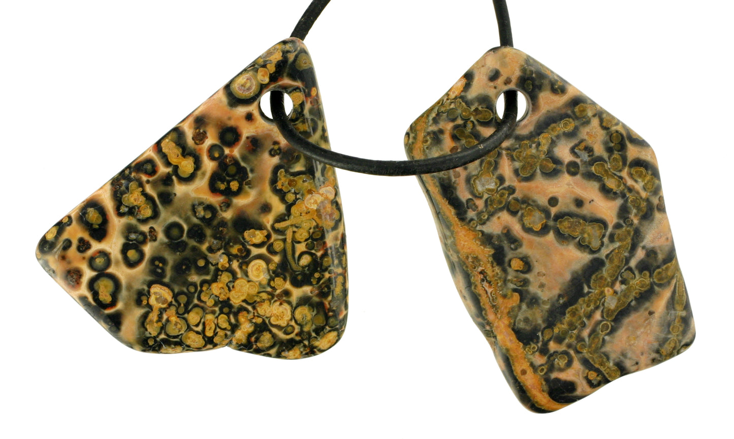 Leopardenstein (Rhyolith) Scheiben durchbohrt