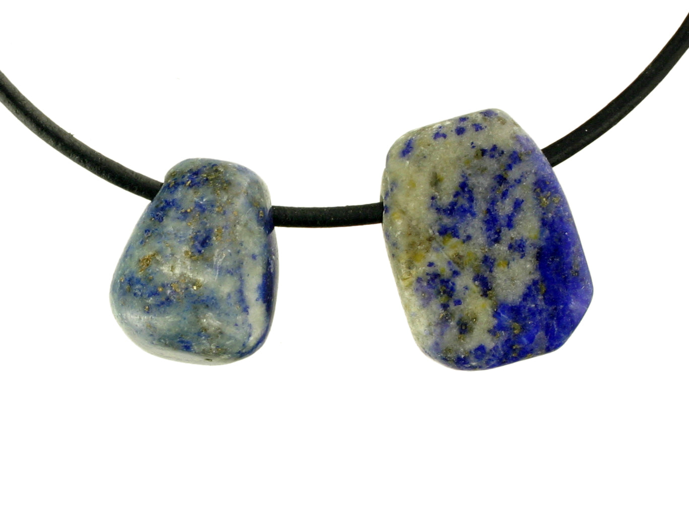 Lapislazuli Trommelstein klein durchbohrt