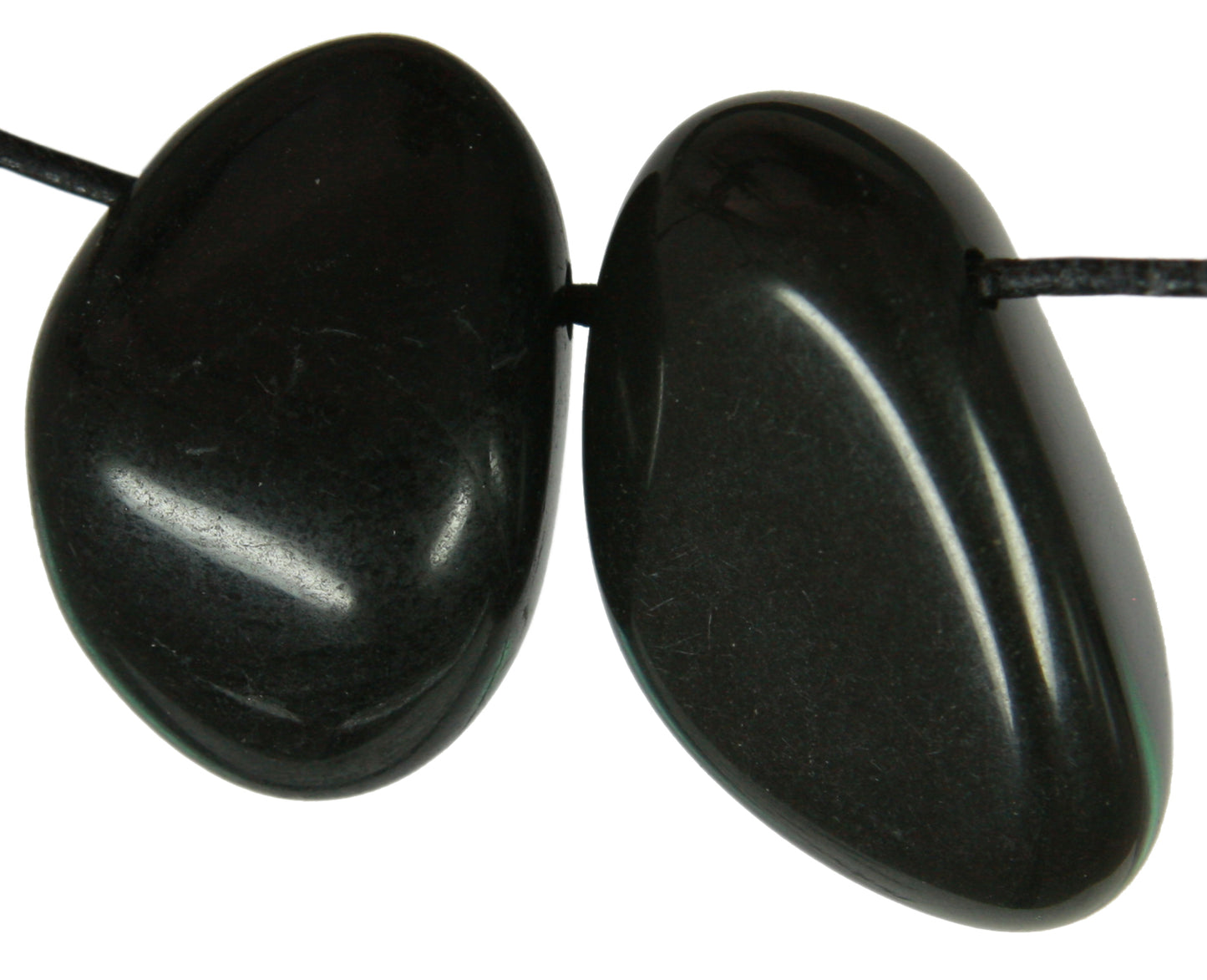 Onyx Trommelstein durchbohrt