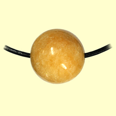 Calcit gelb Kugel durchbohrt 20 mm