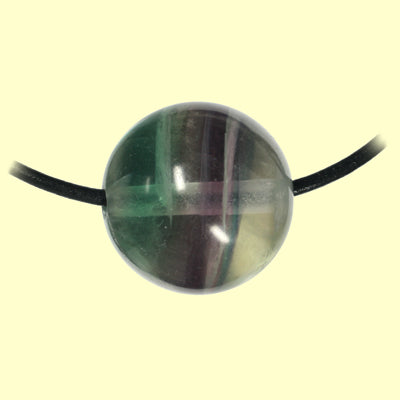 Fluorit Kugel durchbohrt 20 mm