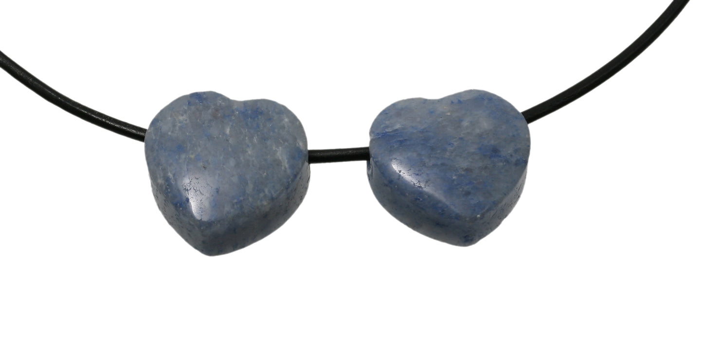Blauquarz Herz durchbohrt