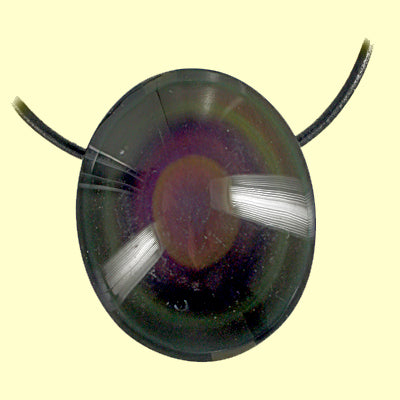 Obsidian Regenbogen Linse Anhänger durchbohrt