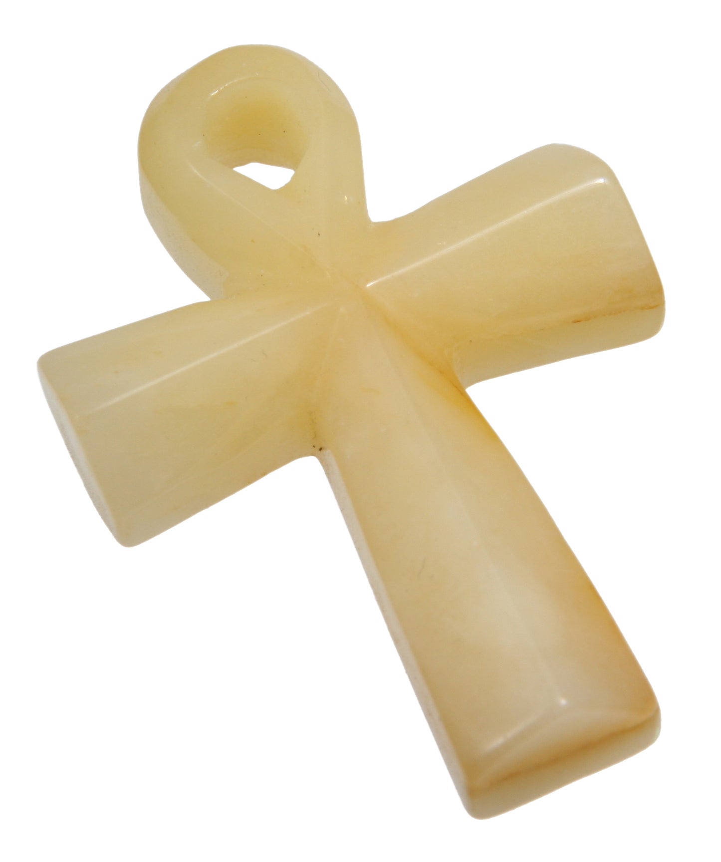 Calcit gelb Henkelkreuz Anhänger