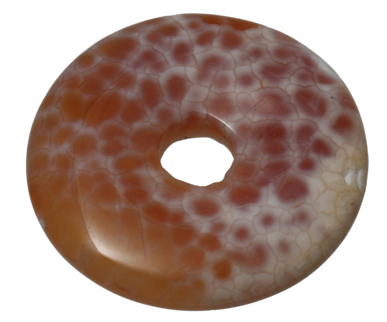 Schlangenhautachat beh.Donut 30 mm