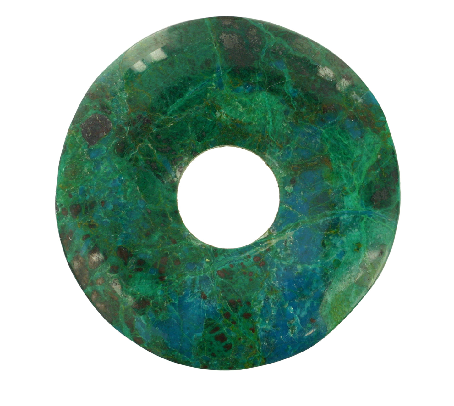 Chrysokoll in Quarz Donut 40 mm