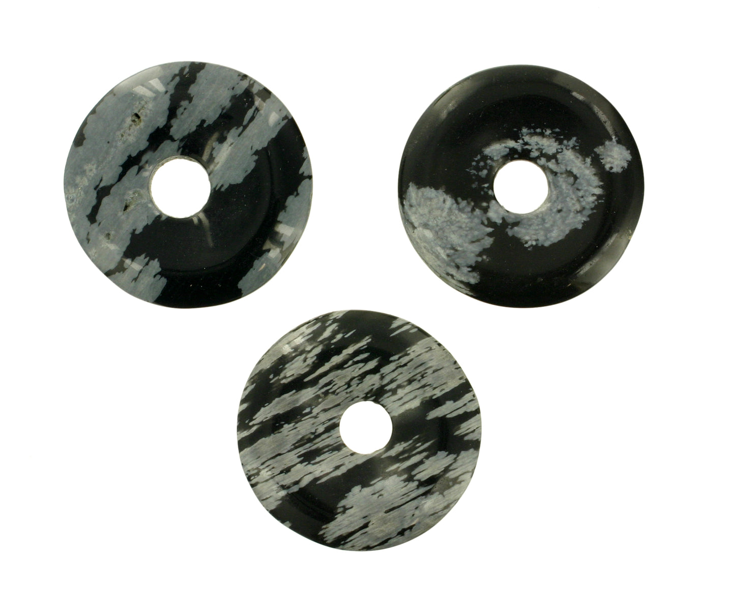 Schneeflockenobsidian Donut 20 mm