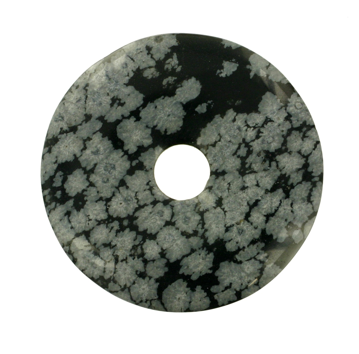 Schneeflockenobsidian Donut 35 mm
