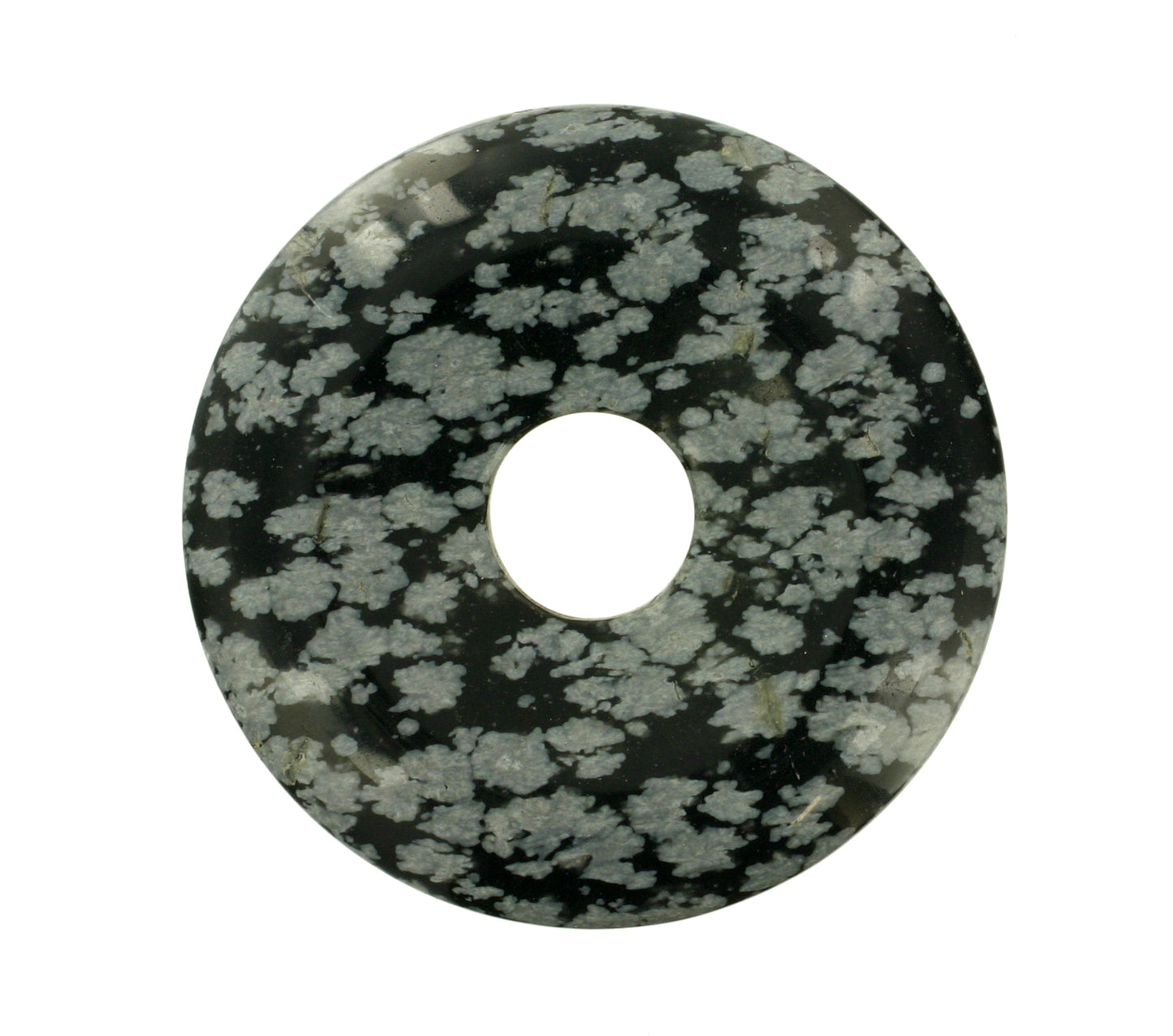 Schneeflockenobsidian Donut 40 mm