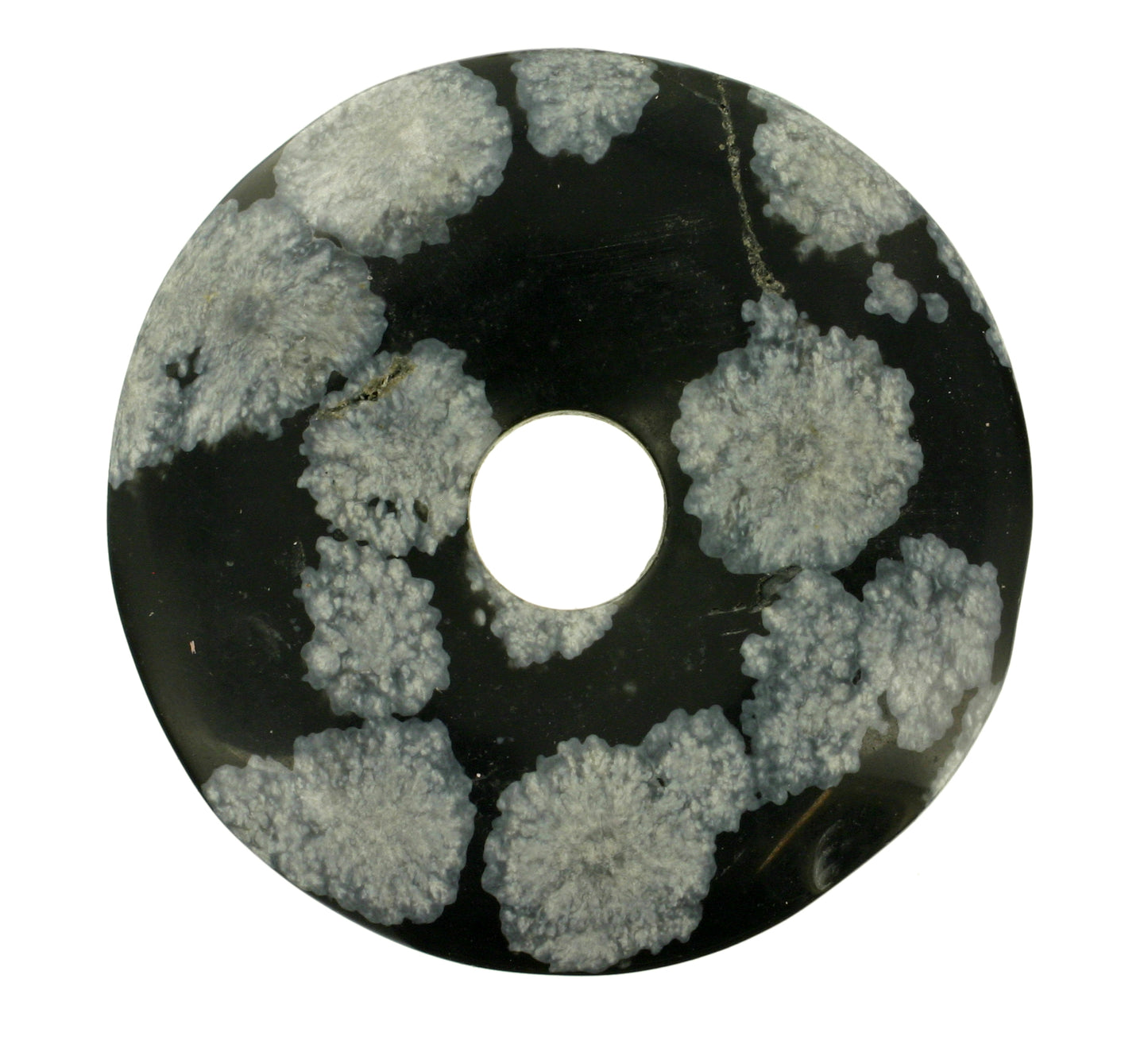 Schneeflockenobsidian Donut 45 mm