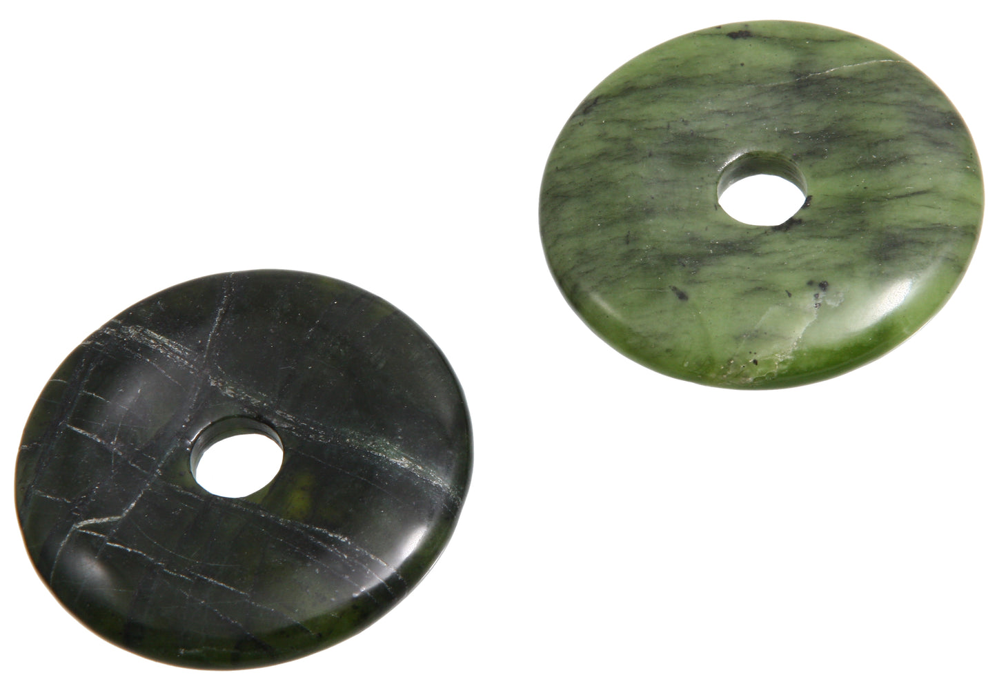 Serpentin dunkelgrün Donut 40 mm