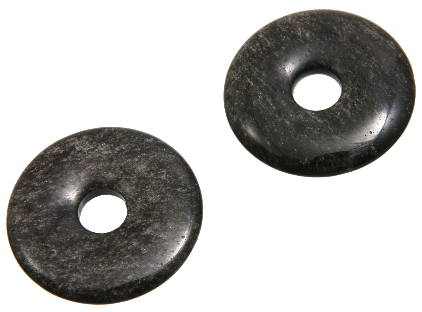 Obsidian mit Silberschimmer Donut 30 mm