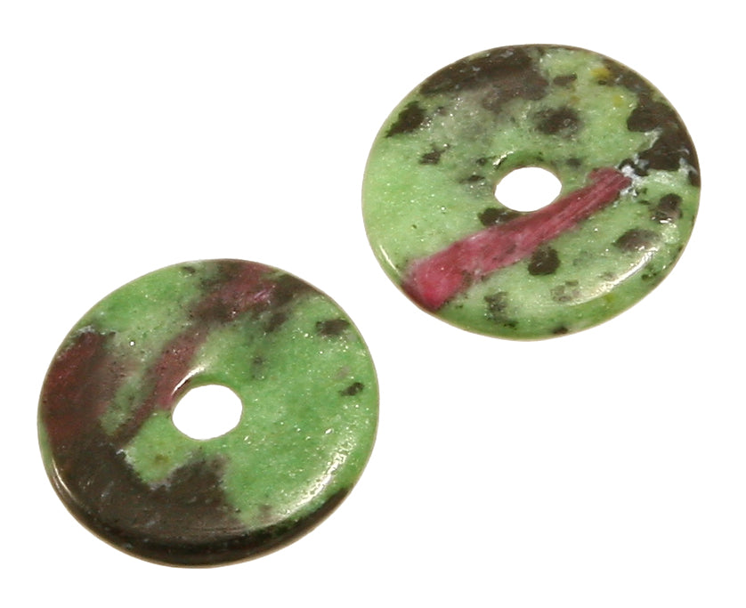 Zoisit mit Rubin Donut 30 mm