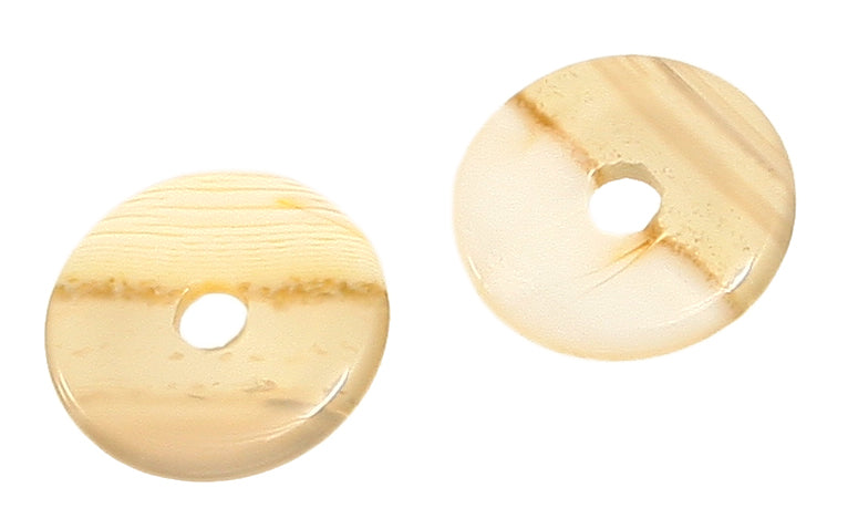 Opal weiß mit Achat Donut 30 mm