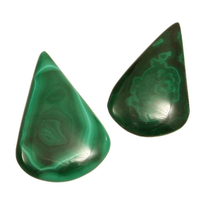 Malachit Tropfen Cabochon ca. 25 x 40 mm